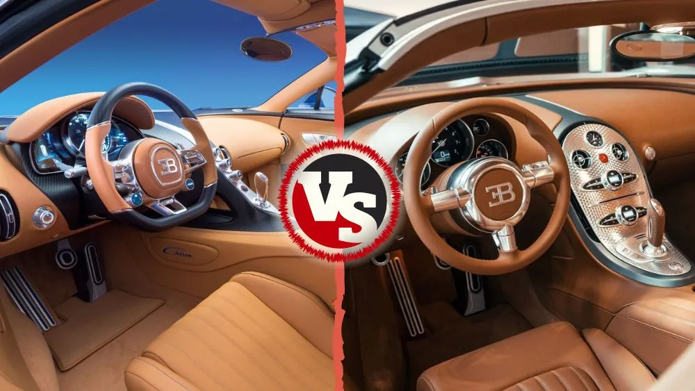 Bugatti Chiron vs Veyron interior