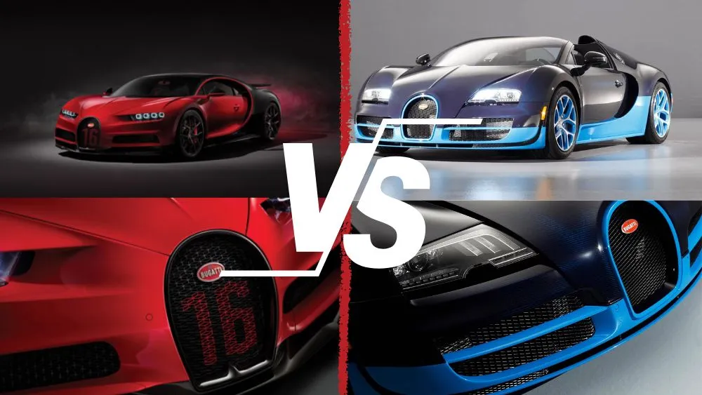 Bugatti Chiron vs Veyron styling