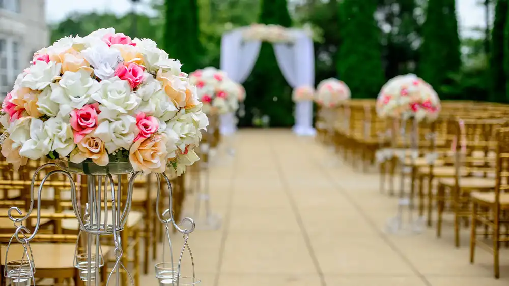 wedding flower stand